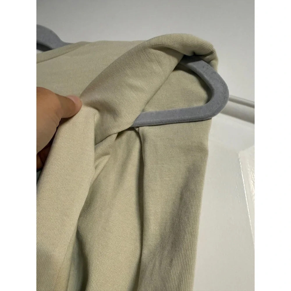 Zara Small Sage Green Dress Padded Shoulder Cotton Edgy Structured Streetwear